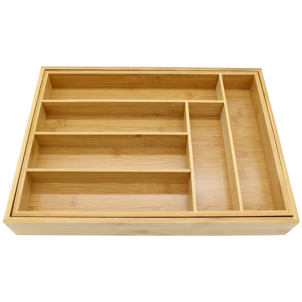 M&W Bamboo Extending Cutlery Tray